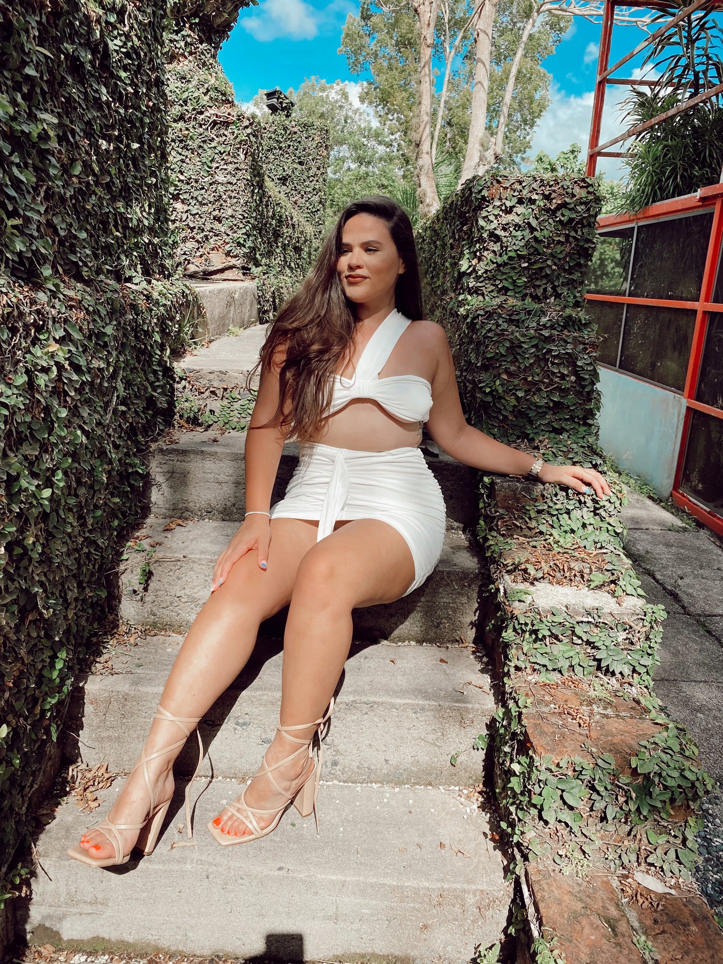 The Statement White Set Short