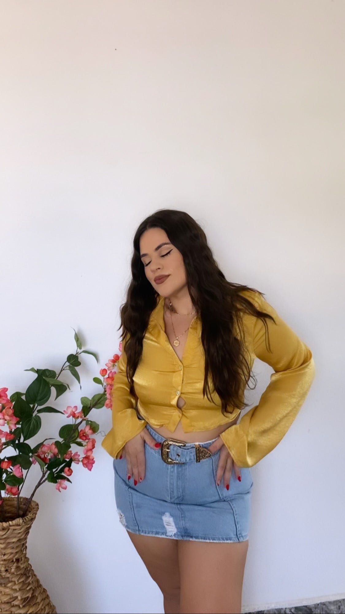 MUSTARD CROP TOP