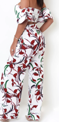 Follow Your Lead Two Piece Pant Set - White