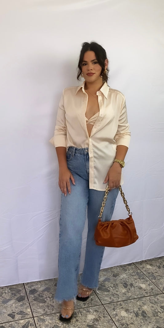 Two Piece Top Set - Beige