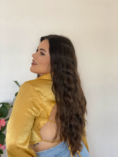 MUSTARD CROP TOP