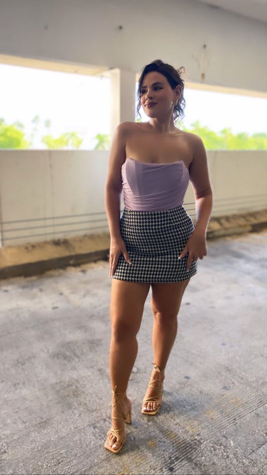 dressbymel Micro Skirt Tweed Retro